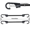 MARRTEUM 12-Inch Bungee Cords with Hooks Black Elastic Rope Straps