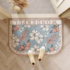 Washable non-slip flower diatomaceous earth Pink mat 2ea