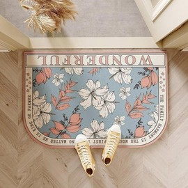 Washable non-slip flower diatomaceous earth Pink mat 2ea
