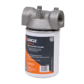 Groz 45901 10-micron Fuel Filter, Spin On Cartridge Style, 1" NPT