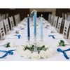 12-Pack Gradient Blue Taper Candles, 10 Inch Unscented Dripless Candlesticks,