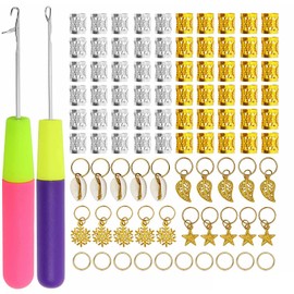 Dreadlocks Tool Sets,Crochet Needle for Dreadlocks,Crochet Sisterlock Retighten Tool,Dreadlocks Hair Extensions Locs,Tightening Accessories Hair Locking Tool for Dreads and Fashion Hair Style (92PCS)