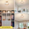 Jolydoly Semi Flush Mount Ceiling Light,Globe Glass Ceiling Light,Vintage Small