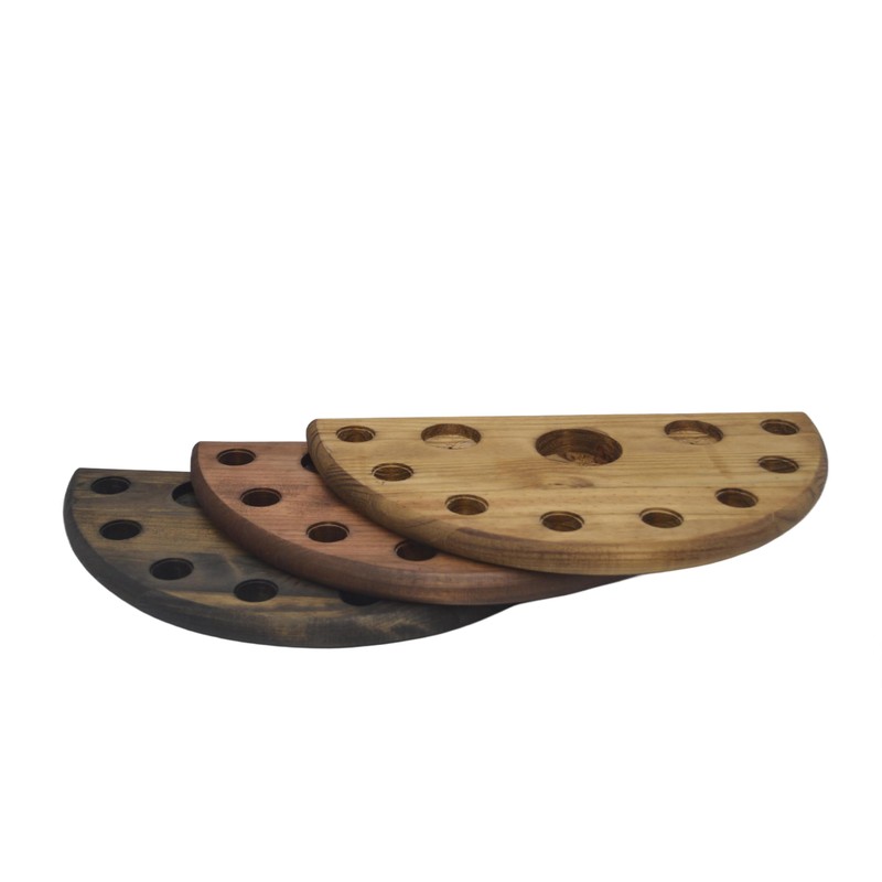 Bourbon Cork Display Half Moon Shape With Light and Glass