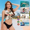 WOWENY Front Knot Bikini Crop Tops for Women Swim Tank