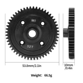52T Spur Gear M1.0 Hardened Steel 9652X for Traxxas 1/8 Sledge 4WD Monster Truck 95096-4 Upgrade Parts