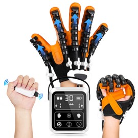 Dvoliaw Hand Rehabilitation Robot Gloves, 3rd Generation Portable USB Chargeable Hand Stroke Recovery Equipment, 4 Modes & 9 Strength Levels Robot Hand Gloves For Hemiplegia Hand Therapy, Right hand M