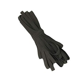 Bowtique Emilee Paquete elástico de 1/4 pulgadas de 10 yardas, trenzado elástico delgado para máscaras faciales, diademas o lazos para el cabello (gris metálico)