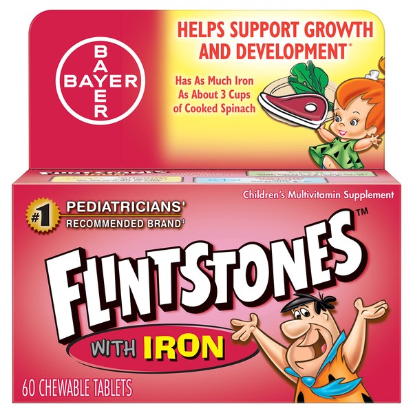 Flintstones Chewable Tablets With Iron 60 Tablets ( Pack of
