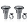 DLBEEM 2Pcs Thru Hull Fittings for Boats, Stainless Steel Barbed