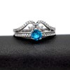 Uloveido Y2867 - Anillo para mujer con circonitas cúbicas redondas,