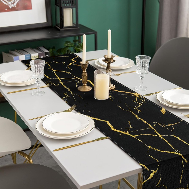 Spring Table Runner Modern Table Runner Linen Summer 33 x