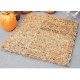 Large Artificial 3-D Hay Bale Fall Decoration Full Size Collapsible Easy to Store No Mess 38-1/2''L x 22-1/2''H x 15-1/2''W, Beige, Brown (13779616OTC)