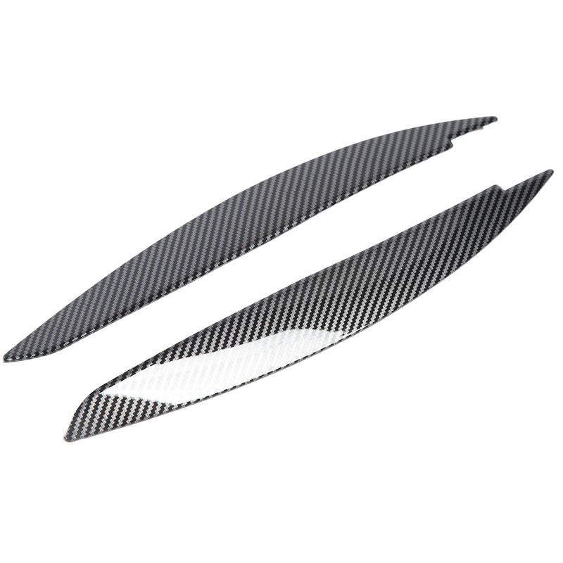 2 Pcs Headlight Eyebrow Front Left Right Light Eyelid Trim