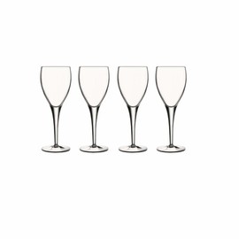 Luigi Bormioli Michelangelo Masterpiece 11.5 oz Red Wine Glasses - Sparkx Ultra-Clear Crystal Glass, Durable Titanium Reinforced Stems - Fine Laser-Cut Rims - Dishwasher Safe (Set of 4)