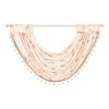 VOGOL Pink Rose Waterfall Window Valance, Rod Pocket, 30 x