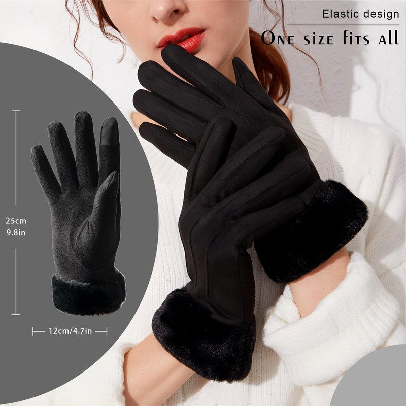 Ottsas Winter Gloves for Women, Touch Screen Cold Weather Thermal
