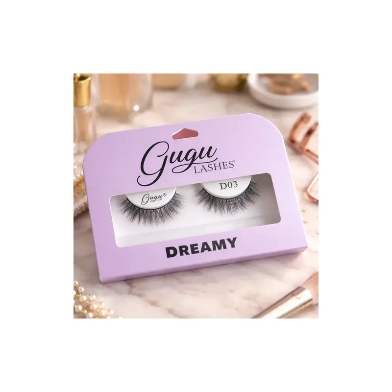 Pestañas Gugu Lashes D02 Hipoalergénicas, Modelo Natural