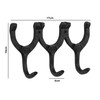 Woodside Cast Iron Wall Mounted Triple Horseshoe Hook Coat/Hat/Key Rack,