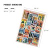 Lantern Press Woodblock Cities Collage, Exploration Nation, 1000 Piece Jigsaw
