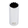 JET 671412-3/8-Inch Drive, 3/8', Deep, 12 Point, SAE Chrome Socket