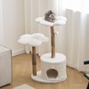44” Modern Wood Cat Tree Tower | Luxury Cat Condo