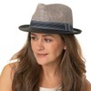 Lipodo Twotone Trilby Straw Hat - Summer Hat Women/Men -