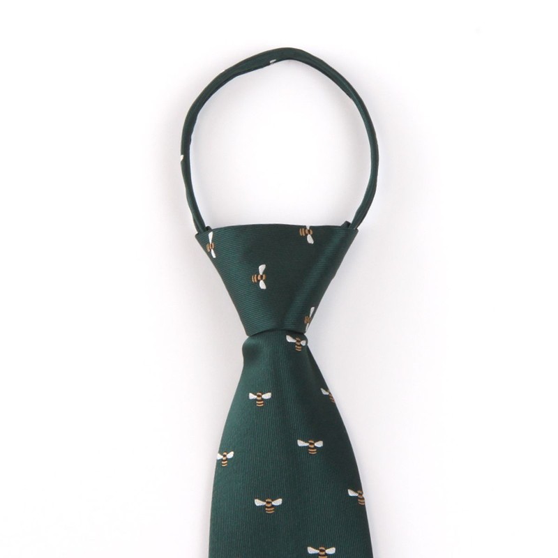 The Shirt Studio Green Bee Motif Automatic Tie