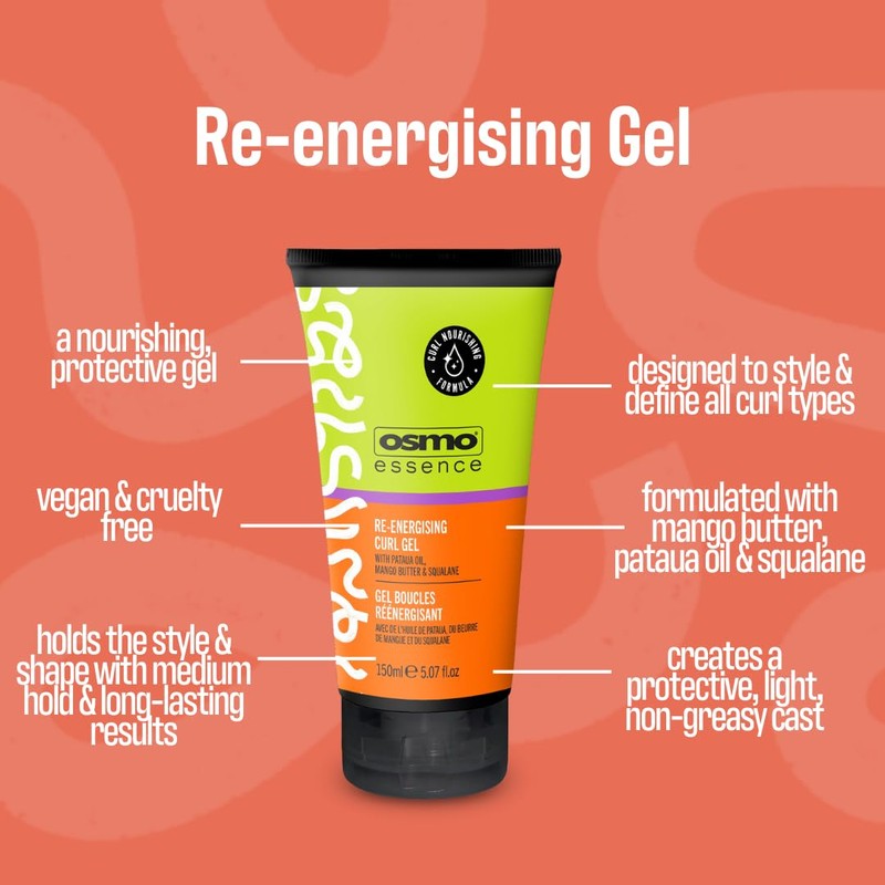Osmo Essence Re-energising Gel. Curl Defining Gel. 150ml