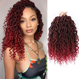 Wodun Goddess Locs Crochet Hair 12inch, 8 packs Faux Locs Crochet Hair,Pre-looped Crochet Hair with Curly Ends, Locs Crochet Hair For Black Women (12 Inch (Pack of 8), TBUG)