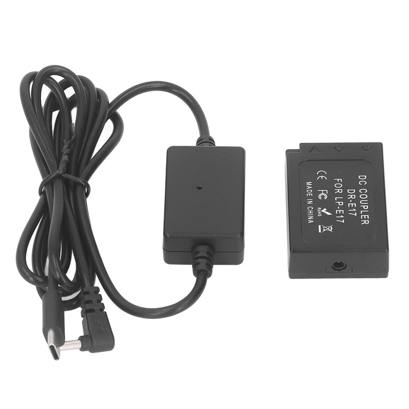 LP E17 Dummy Battery DR E17 DC Coupler with Type