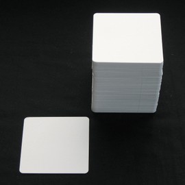 Nagao 3362316 Coasters Plain Square 3.3 x 3.3 x 3.3 inches (85 x 85 x 1 mm), Set of 100, Disposable, Made in Japan