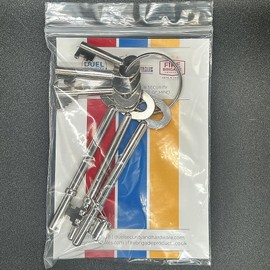 Fire Brigade Products SET6 Genuine Set of 6 Fire Brigade Keys - Comprises one of Each FBWK-FB11K-FB14K-FB1K-FB2K-FB4K Pack of 1