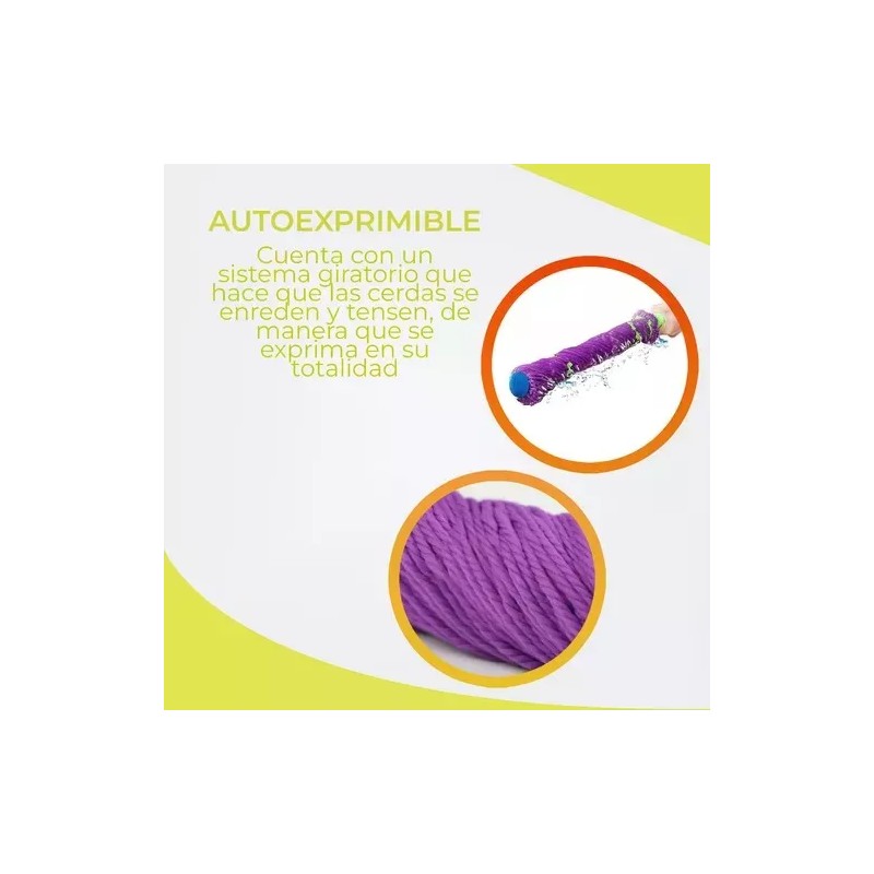Innovaciones Trapeador Mágico Autoexprimible Acero Inoxidable Magic Mop