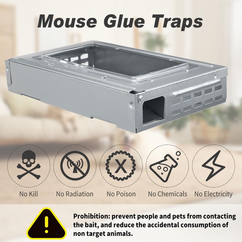 Qualirey 6 Pack Multi Catch Mice Trap Clear Top Humanized