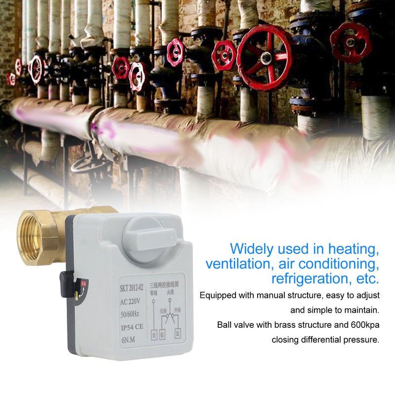 Ball Valve Motorized 3 Wire 2 Point Control 1 Position