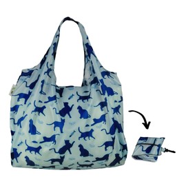 Re-Uz Lifestyle XL Shopper - Happy Cats Sky - Eco Friendly Reusable Foldable Shopping Grocery Bag
