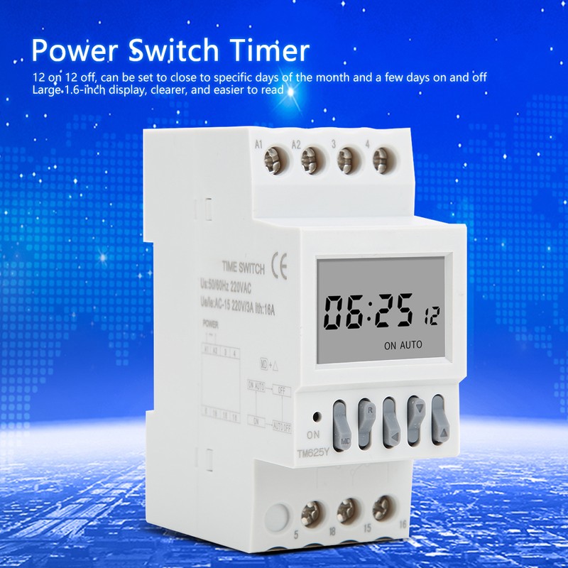 TM625Y Annual Cycle Timer Relay Power Switch Timer Din Rail