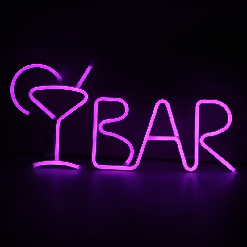 BAR Letters Shaped LED Neon Light Shop Signs Light for