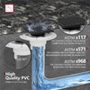 Uni-Green Matte Black 4 Inch Square Shower Drain with PVC