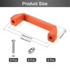 sourcing map 4 Pack Rectangular Pull Handle, 120mm/4.7" Hole Center