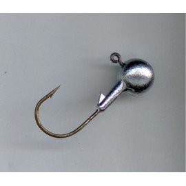 S & J's TACKLE BOX DO-IT Round Head JIGS Hand Poured 3/8oz X #2/0 Heavy Wire Hook (10 per Pack)