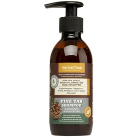 Herbal Time Pine Resin Shampoo | Strengthens Hair and Scalp, Fights Hair Loss | Tea Tree Oil, Eucalyptus Oil, Thyme | Natural Ingredients - Sulphate Free - Vegan | Green Tea, Eucalyptus, Castor Oil