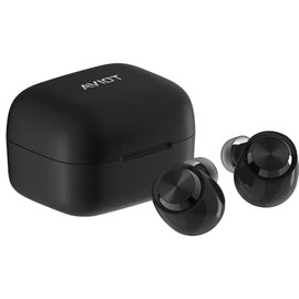 AVIOT TE-A1 Hi-Res True Wireless Earbuds | Bluetooth 5.3, Up to 70-Hour Playback, Adaptive Noise Canceling, 3D Spatial Audio, Wireless Charging, IPX4 Water & Dust Resistance, Lightweight (Black)
