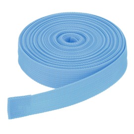 DMiotech 10 m x 25 mm Wide Nylon Webbing Poly Flat Strap for DIY Crafts, Backpack Straps, Sewing, Repair of Outdoor Equipment, Blue