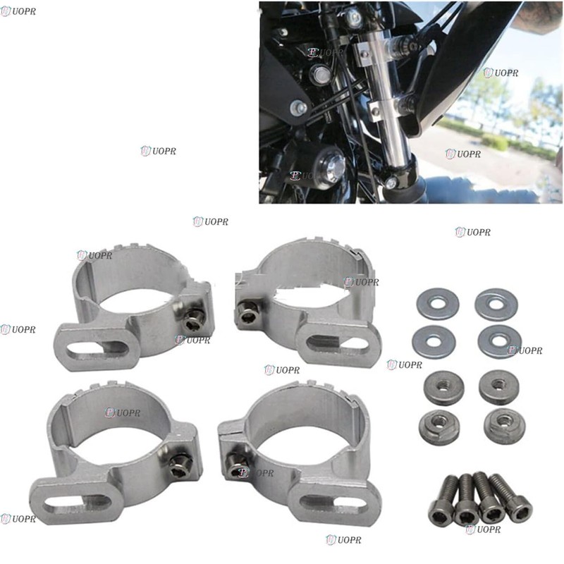 Adjustable Quarter Fairing Fork Clamp Mount Kit, Gauntlet Headlight Fairing