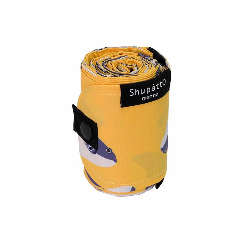 Shupatto Itoya Compact Bag M, Yellow, Navy