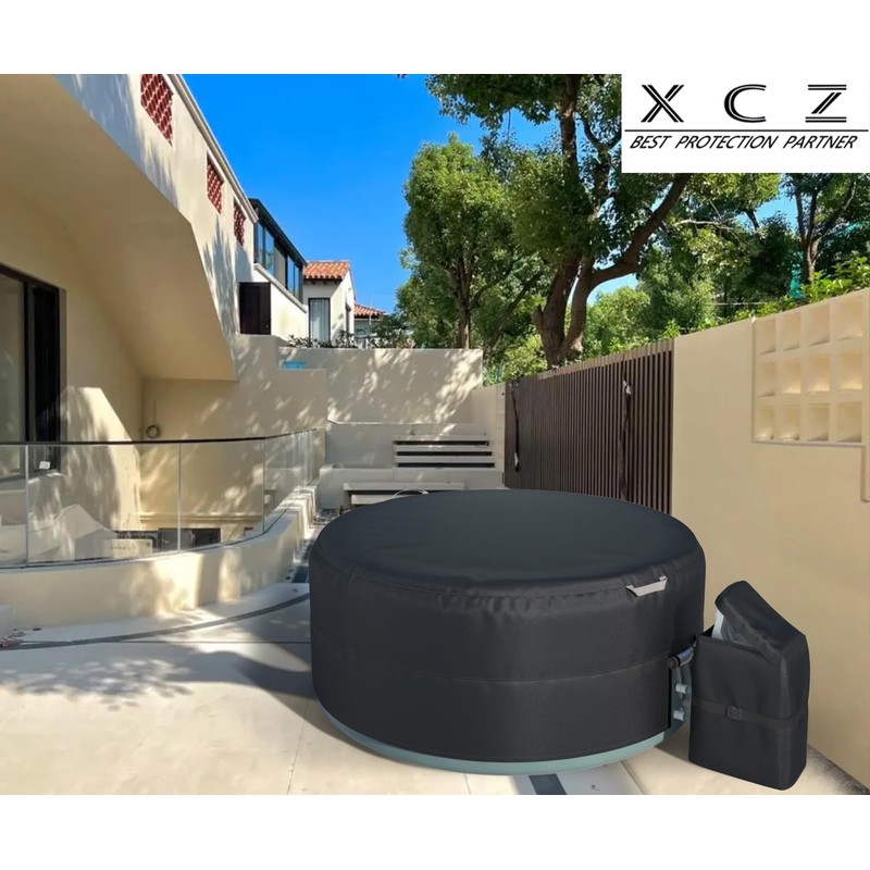 79''x28.3'' Round Insulated Hot Tub Cover with Dedicated Pump Cover