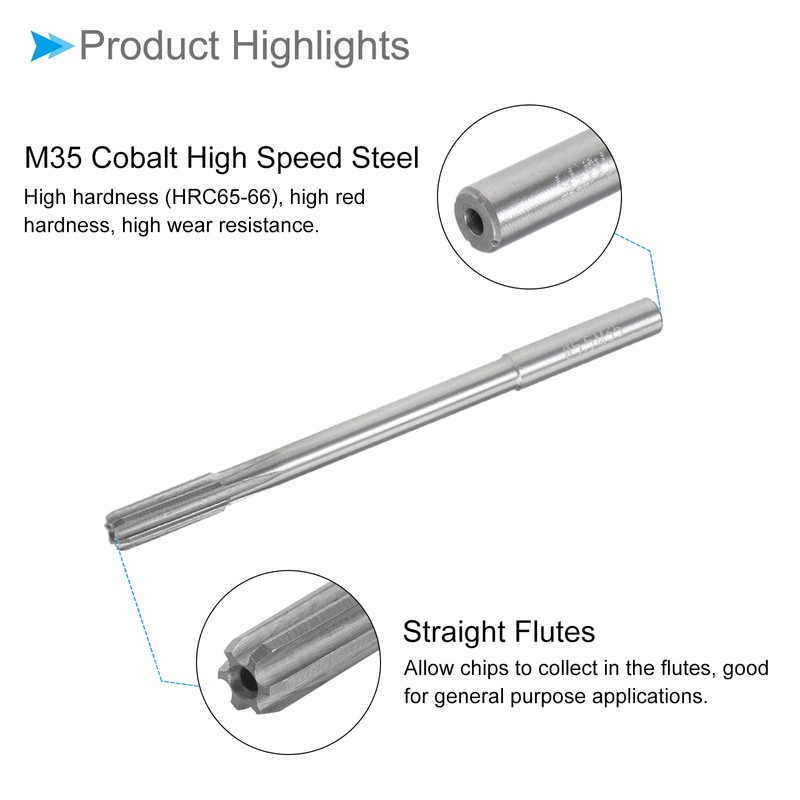 CoCud Machine Chucking Reamer 5.5mm Diameter D4 Precision M35 Cobalt