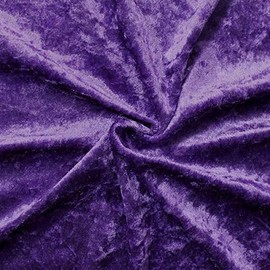 Fancy Textiles Premium Glitz Crushed Velvet Stretch Velour Fabric Material 60'' Wide (Purple, 1 Meter(pre Cut))